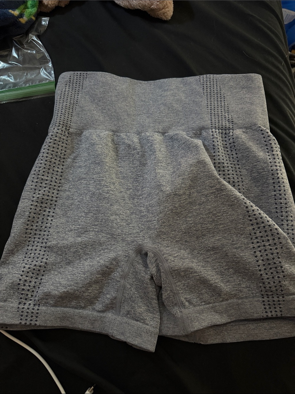 High-Waisted Gray Seamless Women’s Workout Shorts
